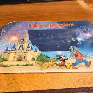 Disney Magic Kingdom Photo Frame with Blue and Gold Accents. never used